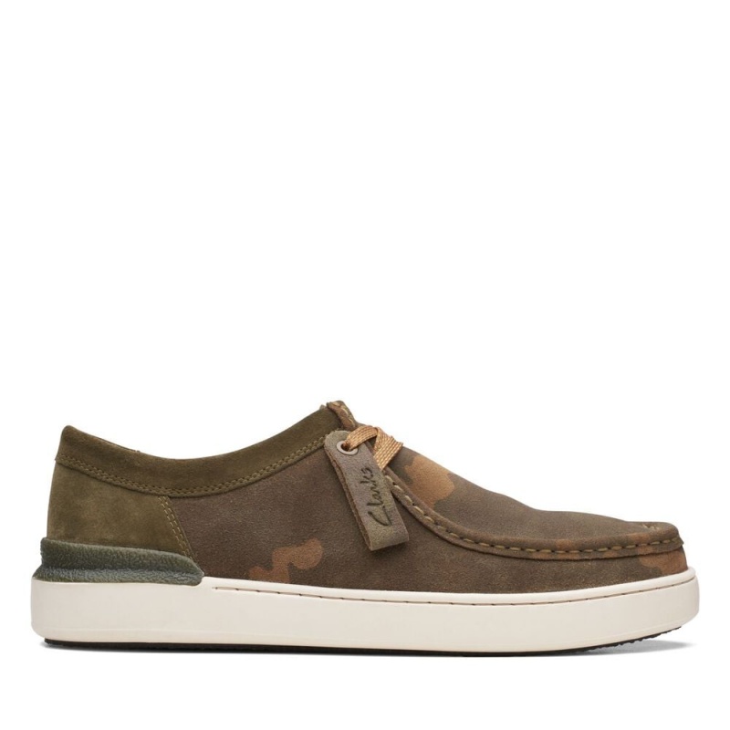 Pánské Tenisky Clarks Court Lite Wally Olivy Zelené | CZ-837254