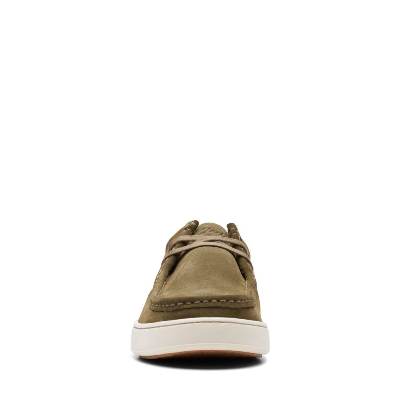 Pánské Tenisky Clarks Court Lite Wally Tmavě Olivy Zelené | CZ-680145