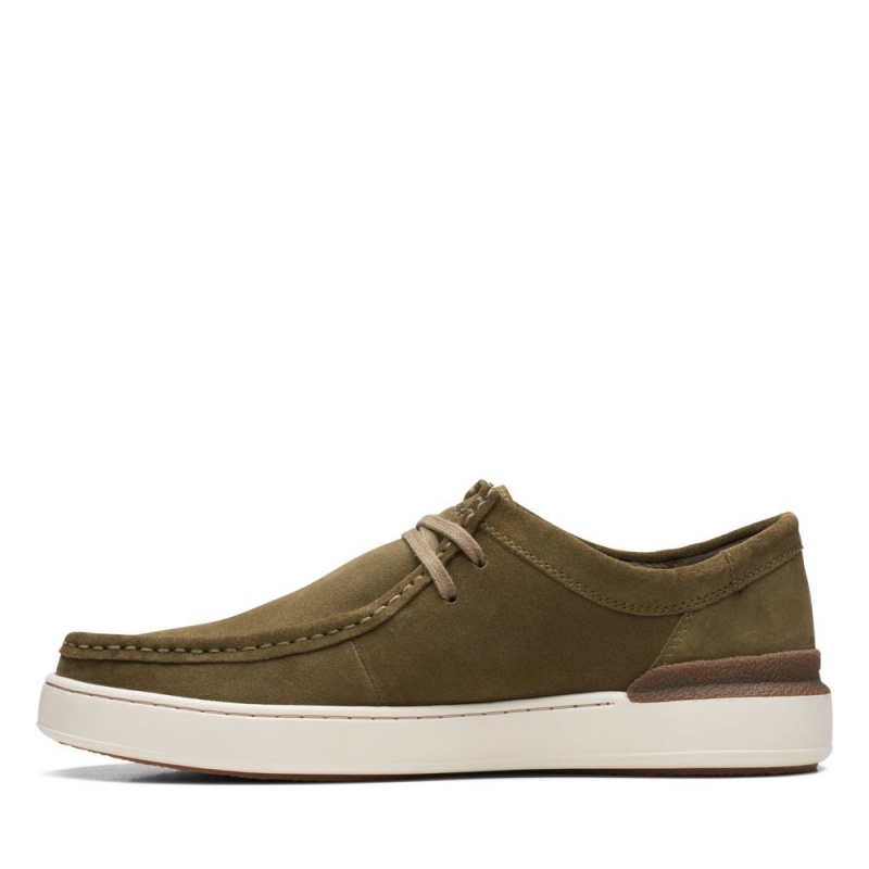 Pánské Tenisky Clarks Court Lite Wally Tmavě Olivy Zelené | CZ-680145