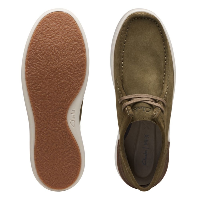 Pánské Tenisky Clarks Court Lite Wally Tmavě Olivy Zelené | CZ-680145